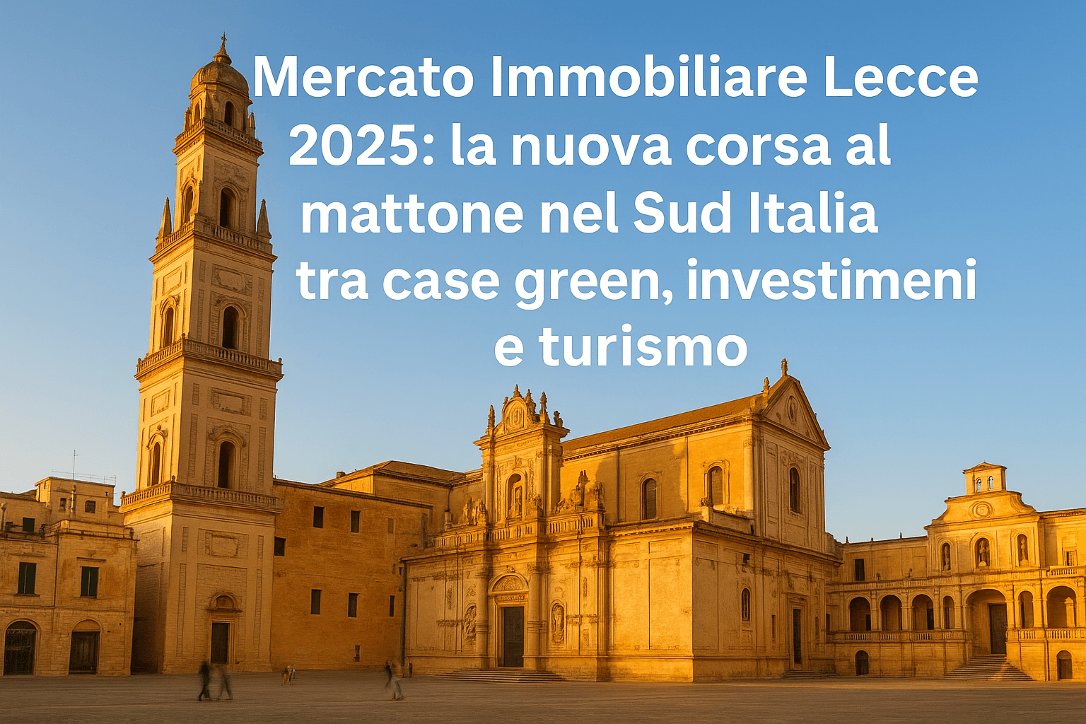 Mercato Immobiliare Lecce 2025: la nuova corsa al mattone nel Sud Italia tra case green, investimenti e turismo.